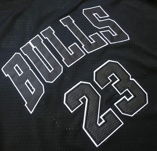 Men's Michael Jordan Black Retro Classic Team Short Sleeve Jersey - Image 5