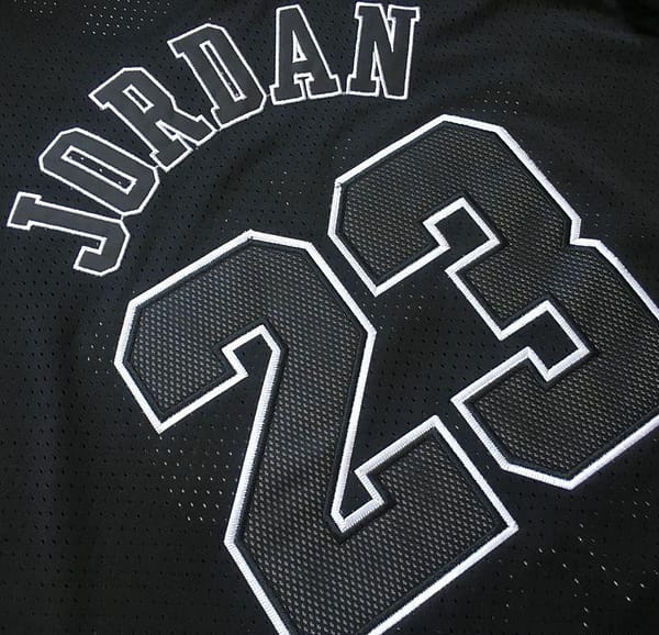 Men's Michael Jordan Black Retro Classic Team Short Sleeve Jersey - Image 7