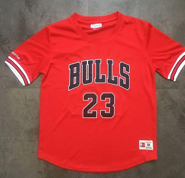 Men's Michael Jordan Red Retro Classic Team Short Sleeve Jersey
