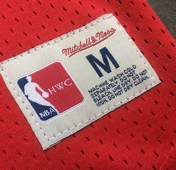 Men's Michael Jordan Red Retro Classic Team Short Sleeve Jersey - Image 5