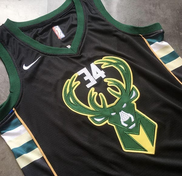 Men's Giannis Antetokounmpo Green Retro Classic Team Jersey - Image 6