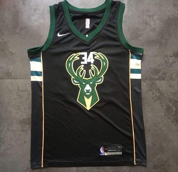 Men's Giannis Antetokounmpo Green Retro Classic Team Jersey - Image 9