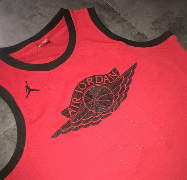 Men's Michael Jordan Red Retro Classic Team Jersey - Image 2