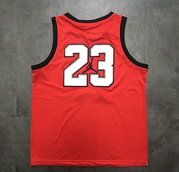 Men's Michael Jordan Red Retro Classic Team Jersey - Image 3