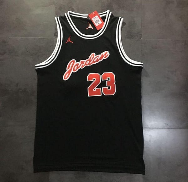 Men's Michael Jordan Black Retro Classic Team Jersey - Image 7