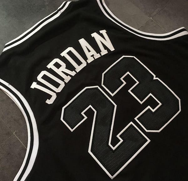 Men's Michael Jordan Black Retro Classic Team Jersey - Image 7