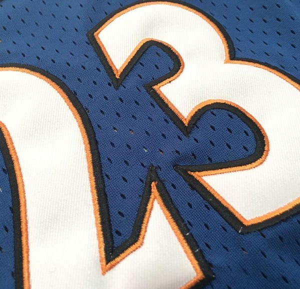 Men's Michael Jordan Blue Retro Classic Team Jersey - Image 9