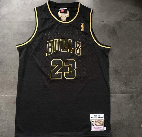 Men's Michael Jordan Black Retro Classic Team Jersey - Image 2