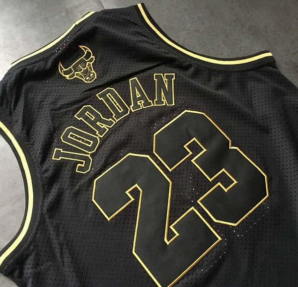 Men's Michael Jordan Black Retro Classic Team Jersey - Image 8