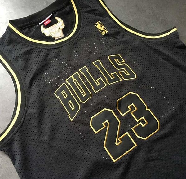 Men's Michael Jordan Black Retro Classic Team Jersey - Image 9