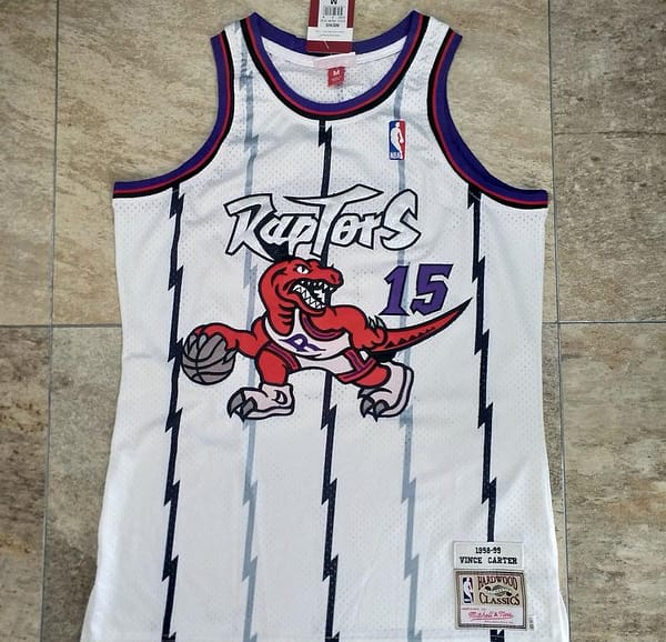 Men's Vince Carter White Retro Classic Team Jersey - Image 2