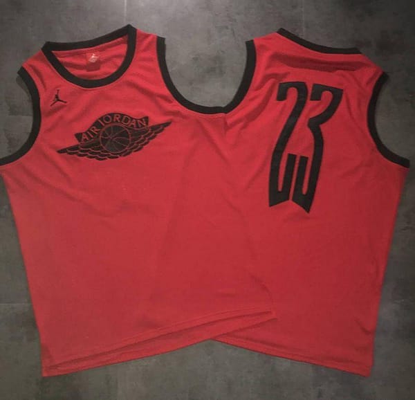 Men's Michael Jordan Red Retro Classic Team Jersey