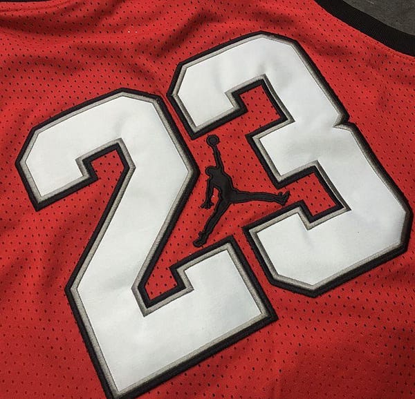 Men's Michael Jordan Red Retro Classic Team Jersey - Image 2