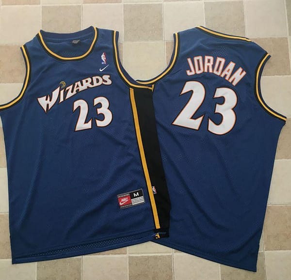 Men's Michael Jordan Blue Retro Classic Team Jersey