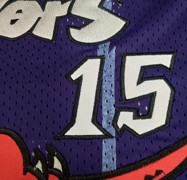 Men's Vince Carter Purple Retro Classic Team Jersey - Image 4