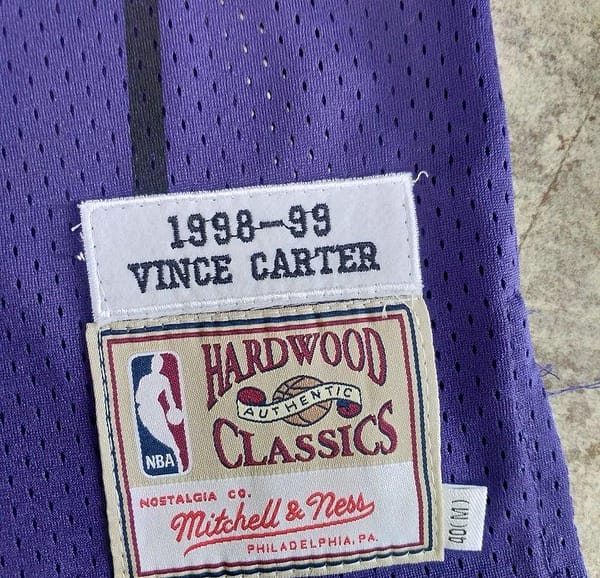 Men's Vince Carter Purple Retro Classic Team Jersey - Image 5
