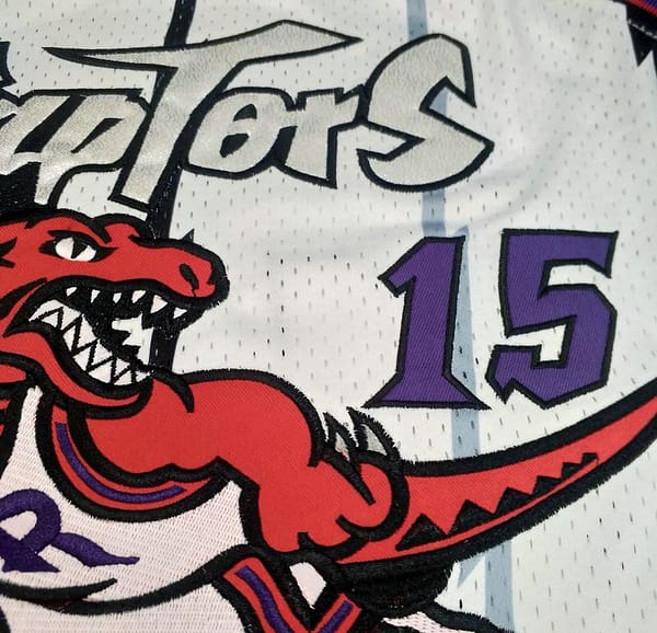 Men's Vince Carter White Retro Classic Team Jersey - Image 3