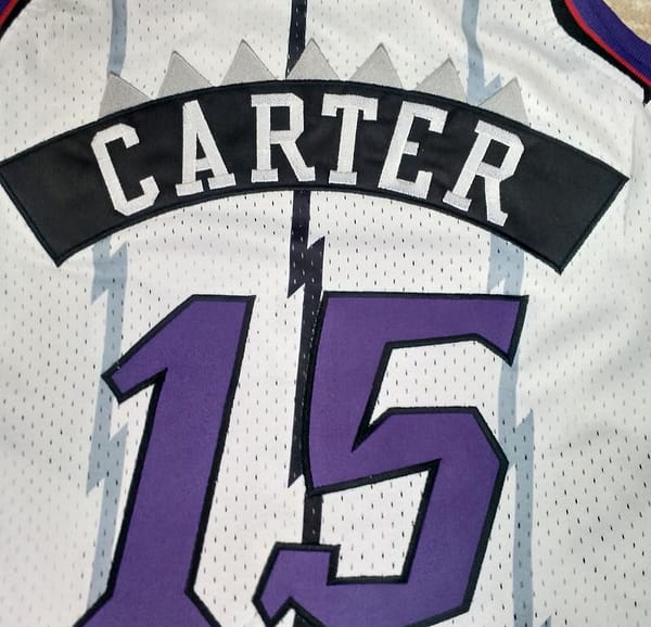 Men's Vince Carter White Retro Classic Team Jersey - Image 5