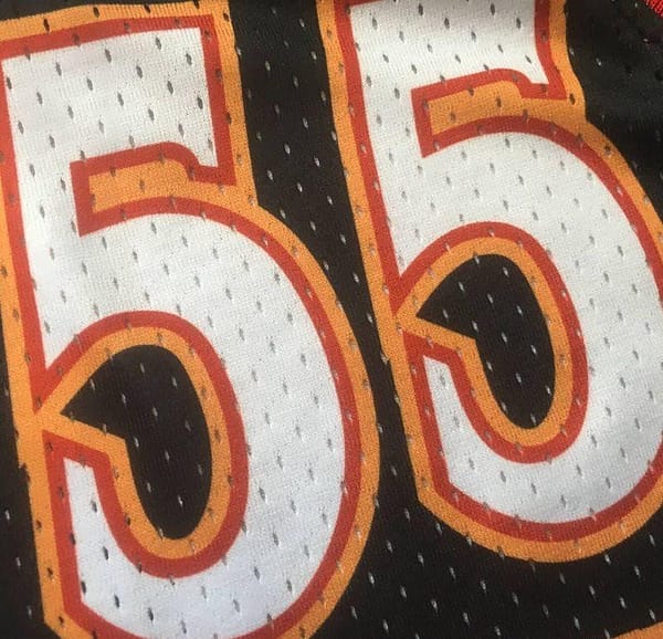 Men's Dikembe Mutombo Black And Red Retro Classic Team Jersey - Image 4