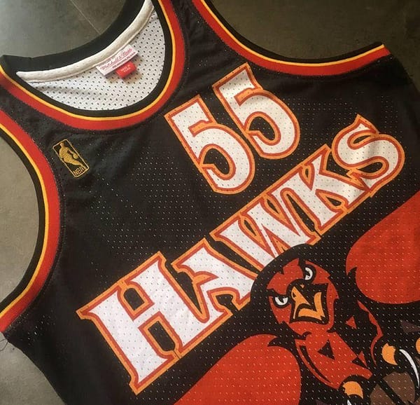 Men's Dikembe Mutombo Black And Red Retro Classic Team Jersey - Image 10