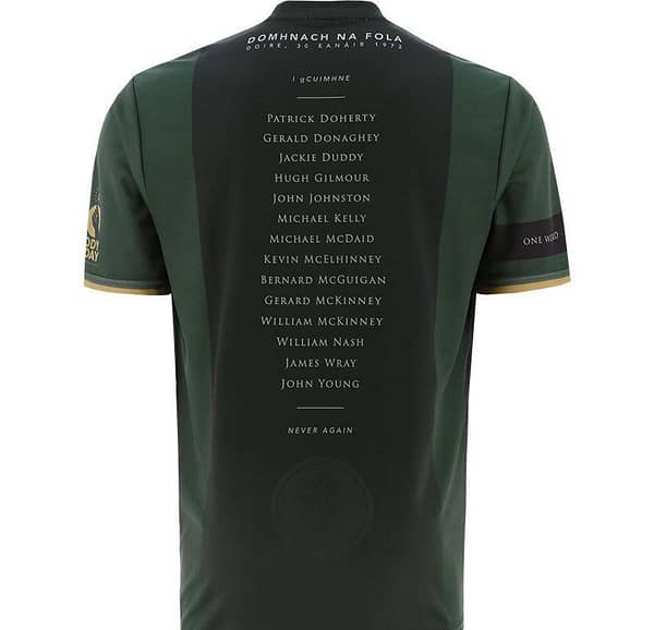 Derry Bloody Sunday Men's Commemoration Jersey - Green - Image 2