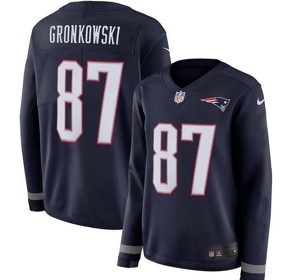 Women's Rob Gronkowski Black Therma Long Sleeve Player Limited Team Jersey