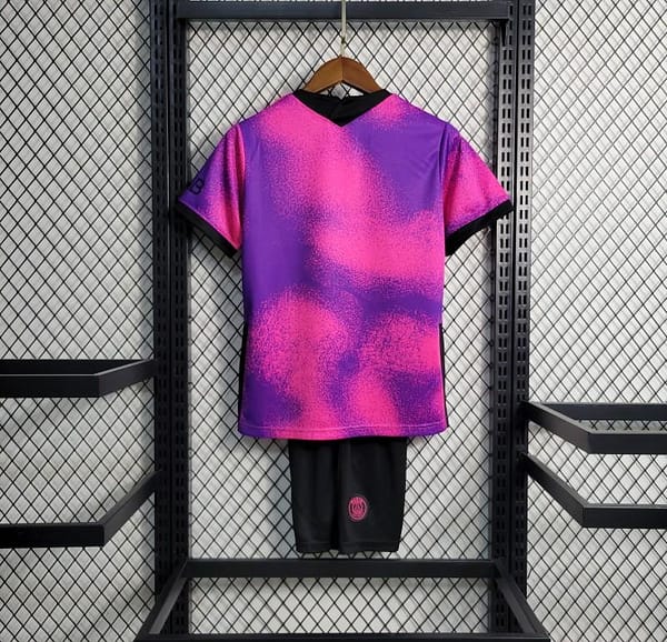Retro 20-21 Kids PSG Paris Forth Pink Jersey - Image 3