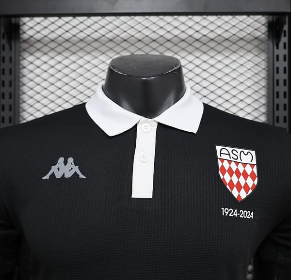 Player Version 24/25 AS Manaco Black 100th Anniversary Special Jersey - Image 9