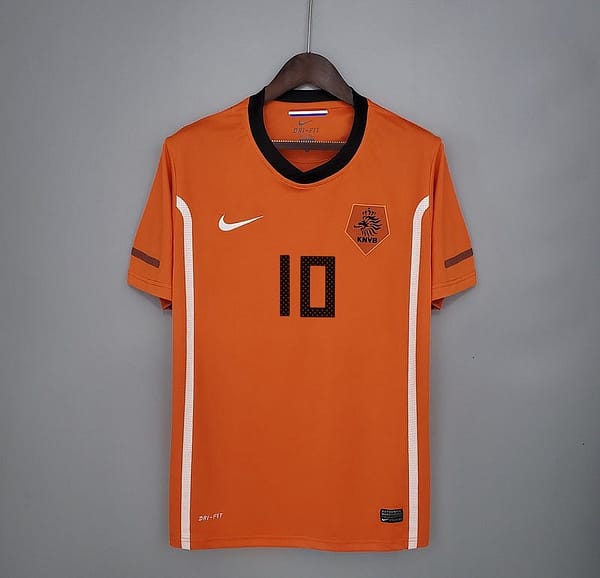Retro Netherlands 2010 home Soccer Jersey - Image 2