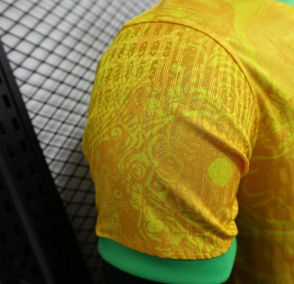 Player Version 2024 Brazil Christ Yellow Goalkeeper Special Jersey - Image 3