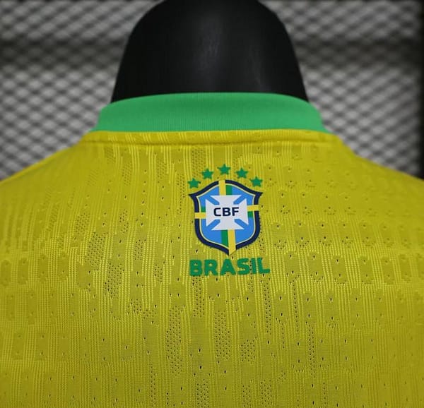 Player Version 2024 Brazil Christ Yellow Goalkeeper Special Jersey - Image 5