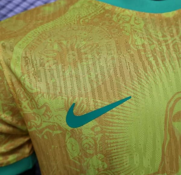 Player Version 2024 Brazil Christ Yellow Goalkeeper Special Jersey - Image 6