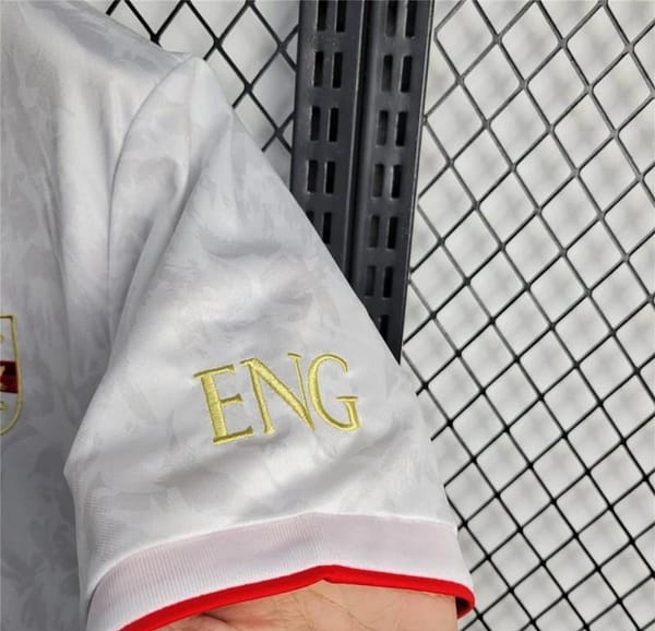 2024 England Comma White Footbal Jersey - Image 2