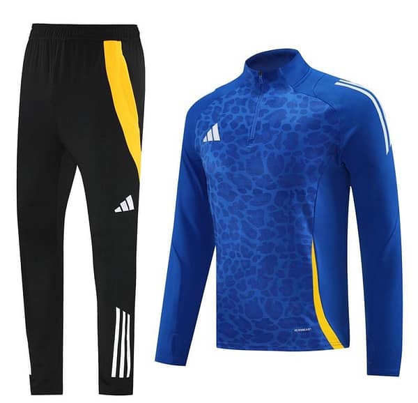 2024 Adidas Blue Half Zipper Jacket+Long Pants