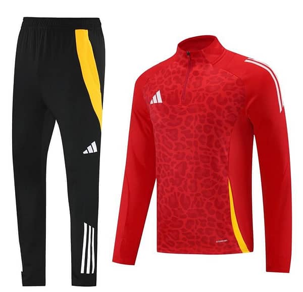 2024 Adidas Red Half Zipper Jacket+Long Pants