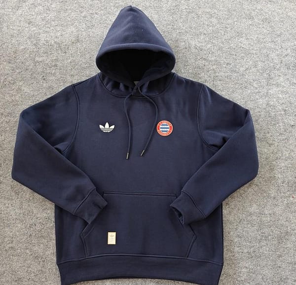 24/25 Bayern Munich Navy/Red/Black/Beige/Grey Hoodie WIth Black Badge - Image 7