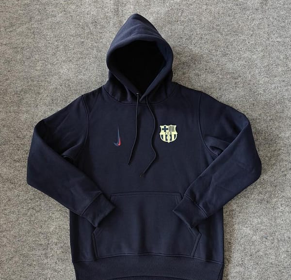 24/25 Barcelona Navy/Red/Black/Beige/Grey Hoodie WIth Black Badge - Image 2