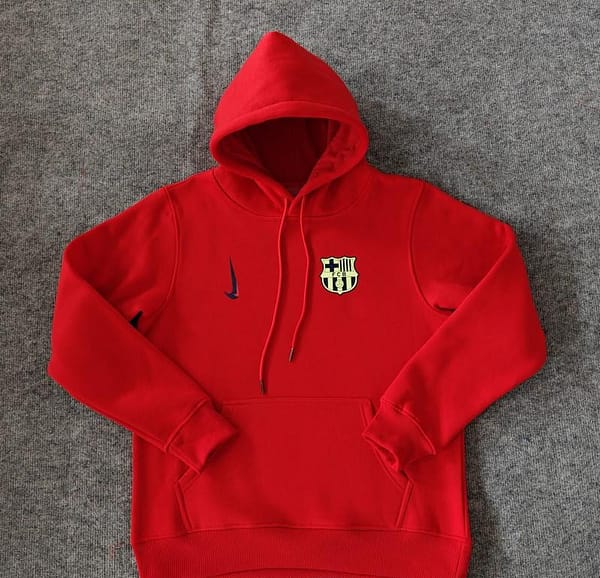 24/25 Barcelona Navy/Red/Black/Beige/Grey Hoodie WIth Black Badge - Image 4