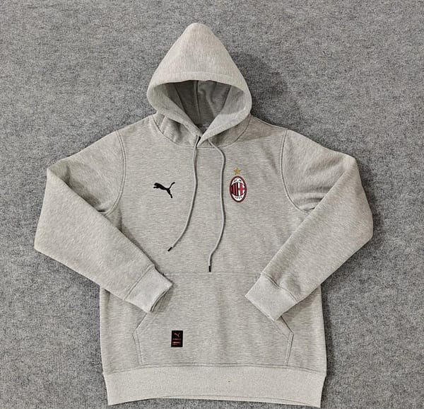 24/25 AC Milan Navy/Red/Black/Beige/Grey Hoodie WIth Black Badge - Image 3