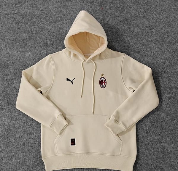 24/25 AC Milan Navy/Red/Black/Beige/Grey Hoodie WIth Black Badge - Image 7