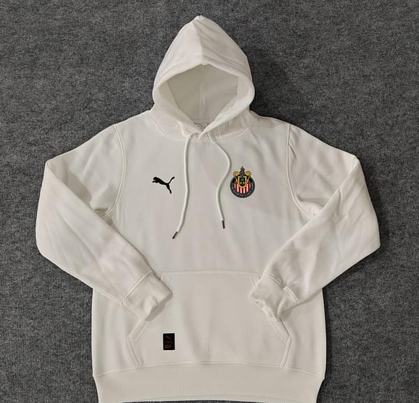 24/25 Chivas Guadalajara Navy/Red/Black/Beige/Grey Hoodie WIth Black Badge - Image 4