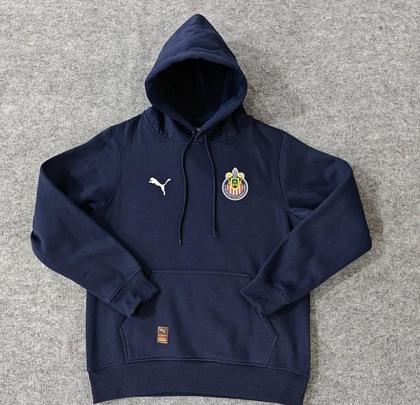 24/25 Chivas Guadalajara Navy/Red/Black/Beige/Grey Hoodie WIth Black Badge - Image 7