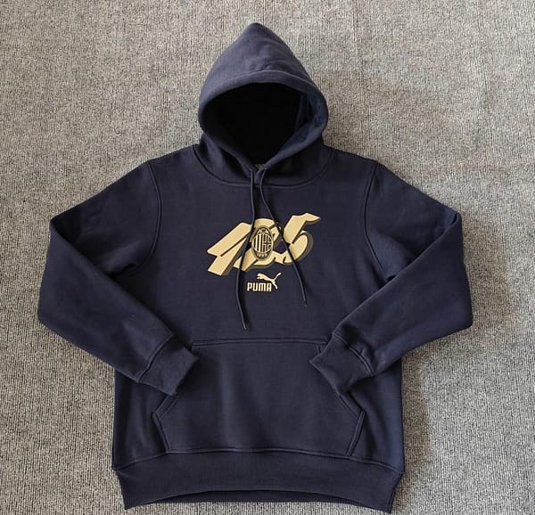 24/25 AC Milan 125Th Navy/Red/Black/Beige Hoodie WIth Black Badge - Image 4