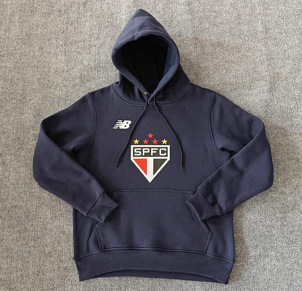 24/25 Sao Paulo Navy/Red/Black/Beige/Grey Hoodie WIth Black Badge - Image 6