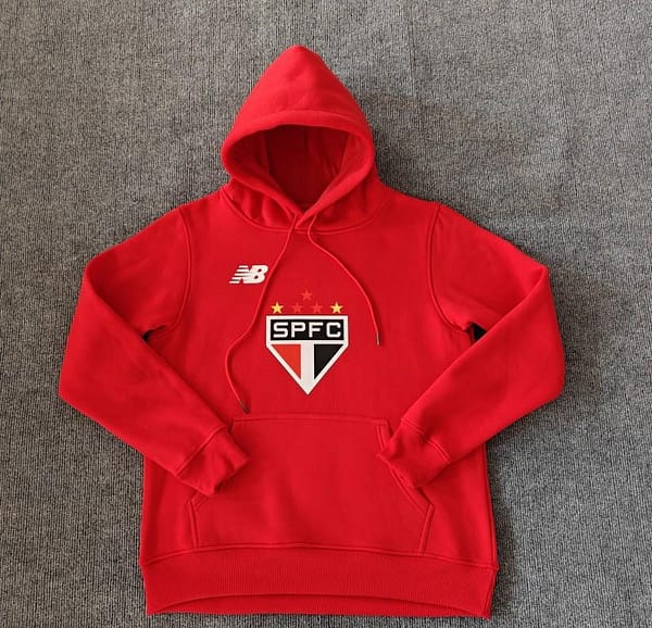 24/25 Sao Paulo Navy/Red/Black/Beige/Grey Hoodie WIth Black Badge - Image 8