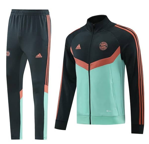 24/25 Bayern Munich Black/Green Full Zipper Jacket +Long Pants