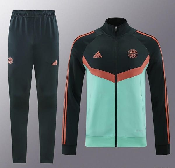 24/25 Bayern Munich Black/Green Full Zipper Jacket +Long Pants - Image 17