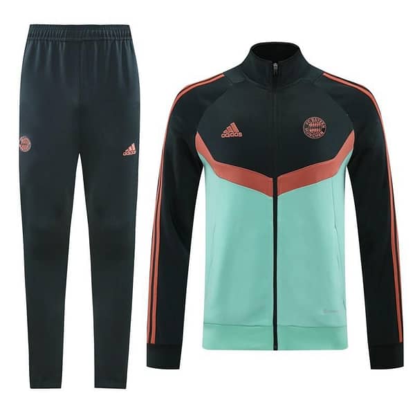 24/25 Bayern Munich Black/Green Full Zipper Jacket +Long Pants - Image 18