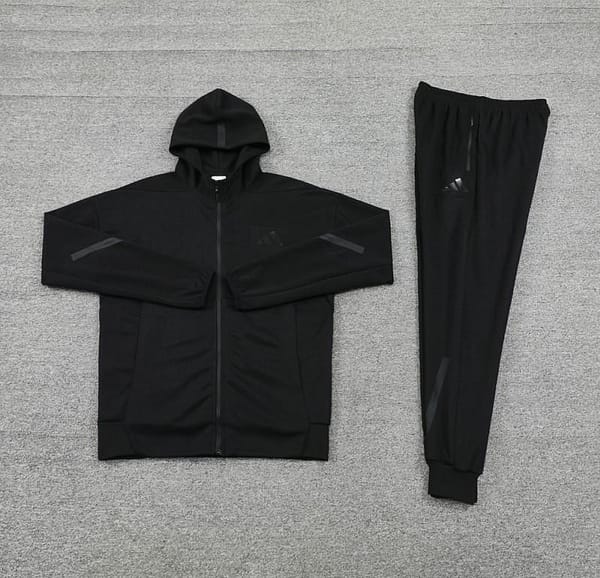 2024 Adidas Black Hoodie Full Zipper Jacket +Long Pants - Image 11