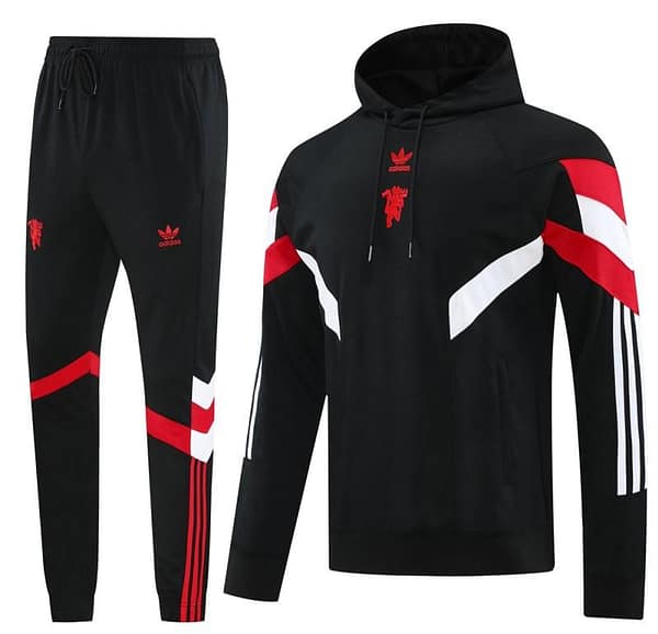 24/25 Manchester United Black Hoodie Jacket +Long Pants
